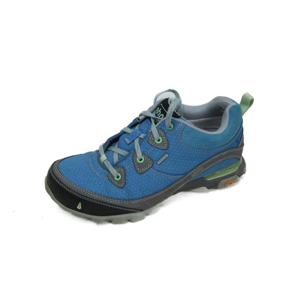Ahnu Sugar Pine Hiking Shoes Low Blue Mesh Women's Sz 5